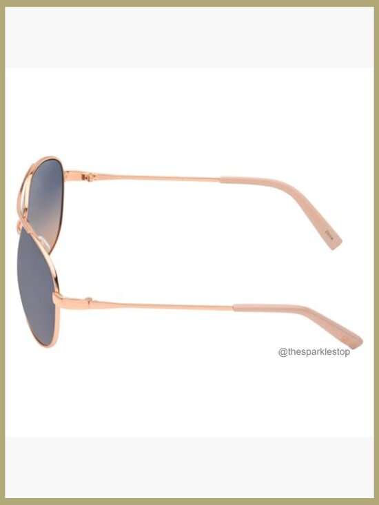 Metal Aviator Sunglasses with UV400 Protection, Rose Gold Frame main image 6
